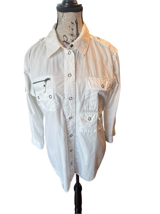 Chico's Tops - Chico's White Cotton Top with Branded Tag